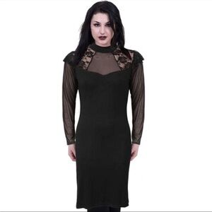 Spiral Direct Dress 2XL Gothic Coquette Black Lace Witchy Dark Romantic Goth XXL